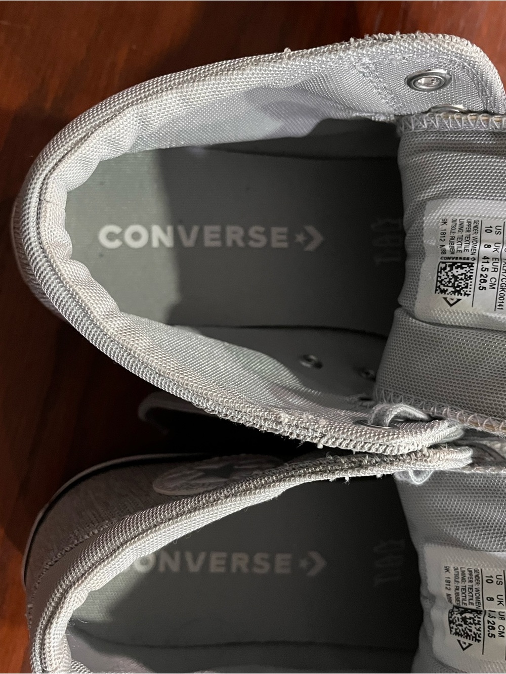 Converse Gray Mesh High-Top Sneakers men’s 10 - Picture 8 of 10